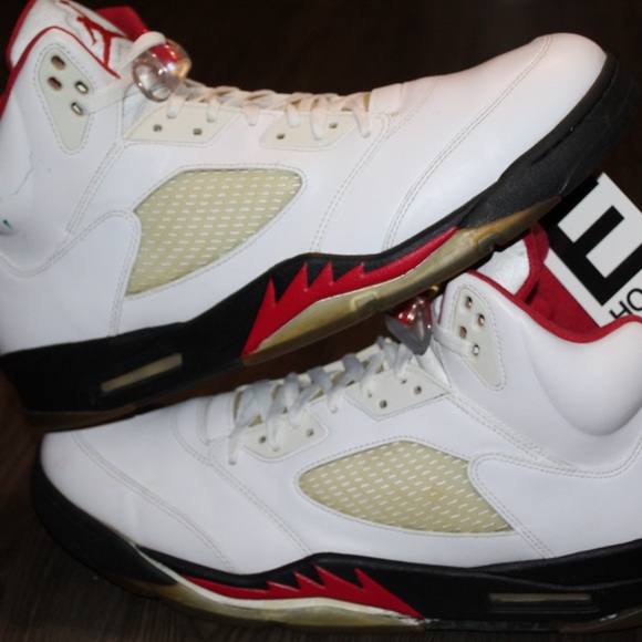 Air Jordan 5 Retro Fire Red 2013 Mens Size 15 Sneakers - Picture 1 of 17